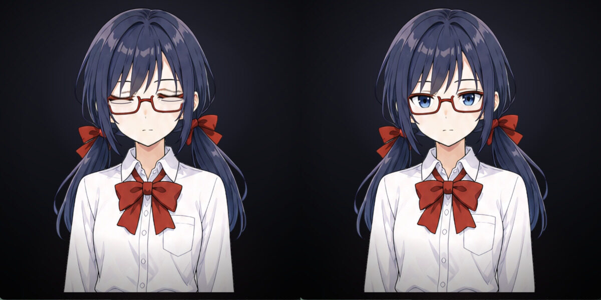 1 回目のまばたき